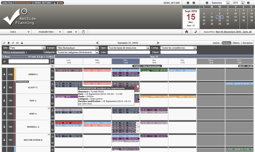 Utilisez Netside Planning gratuitement